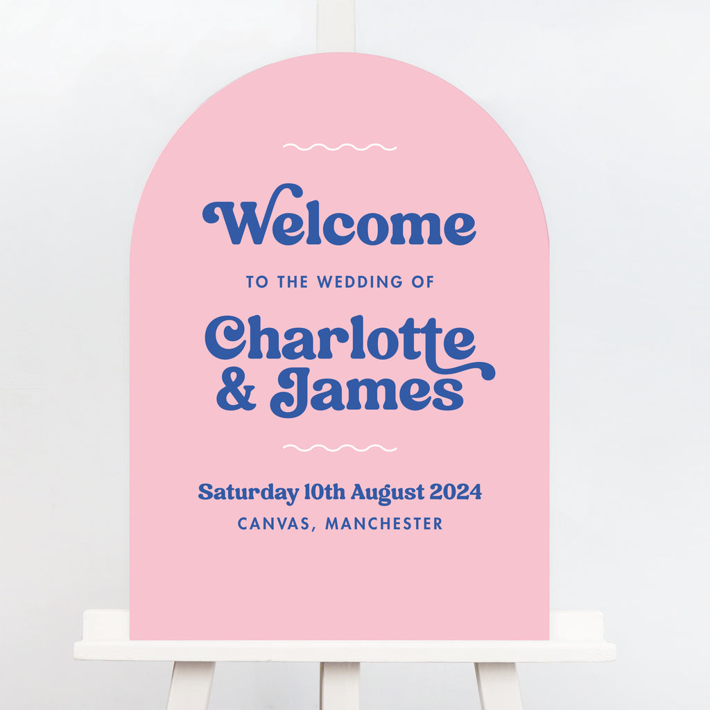 Candy wedding welcome sign