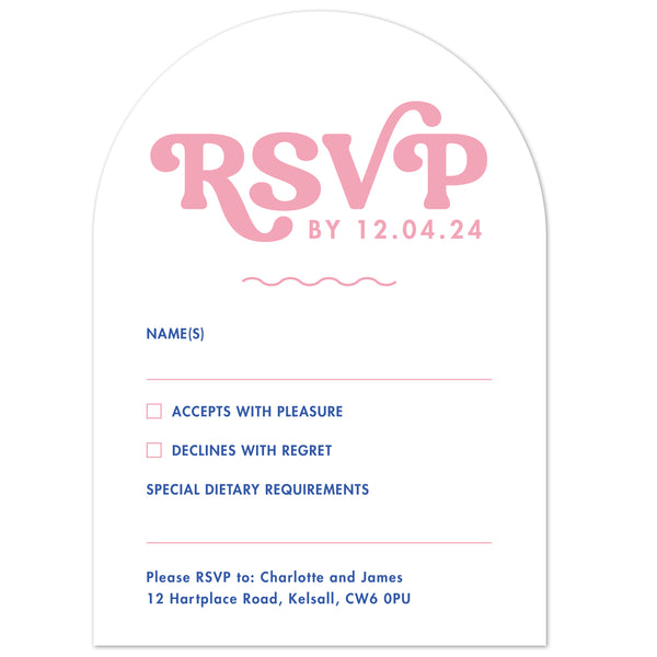 Candy Arch RSVP card