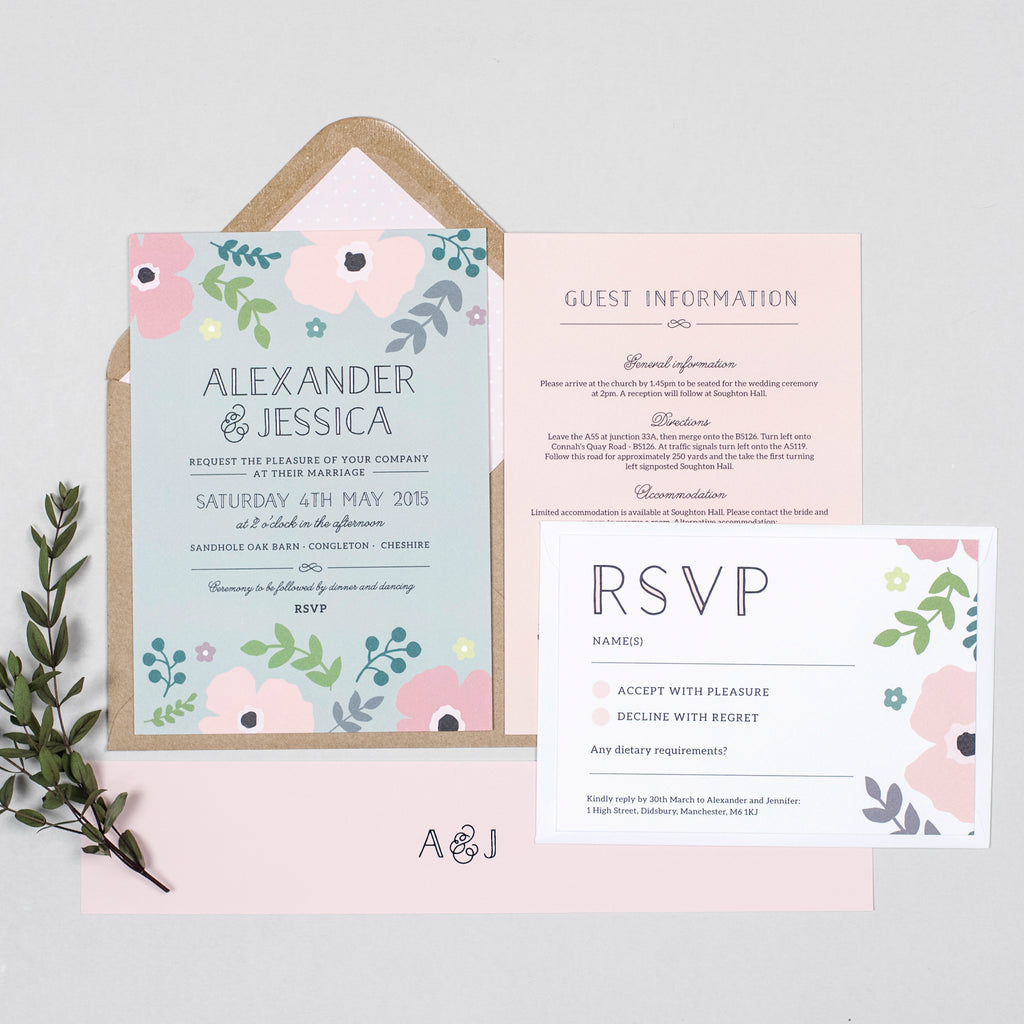 Poppy Wedding Invitation - Project Pretty