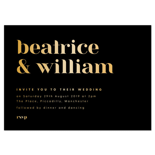 Foil printed Billie Wedding Invitations - Project Pretty