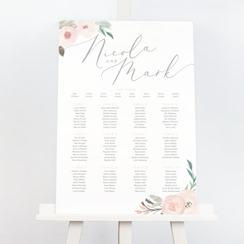 Ella Table Plan - Project Pretty