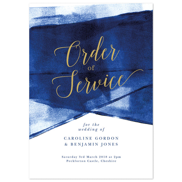 Grace Order of Service booklets *new* navy and gold - Project Pretty