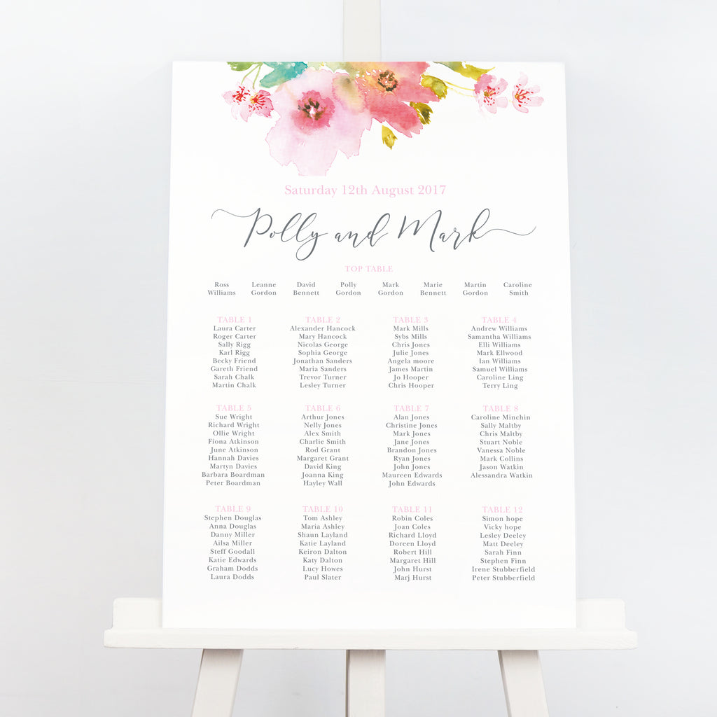 Juliette Table Plan - Project Pretty