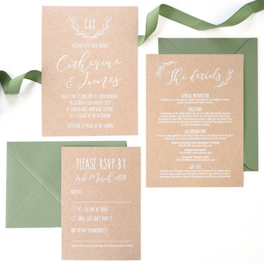 Laurel Kraft RSVP card - Project Pretty