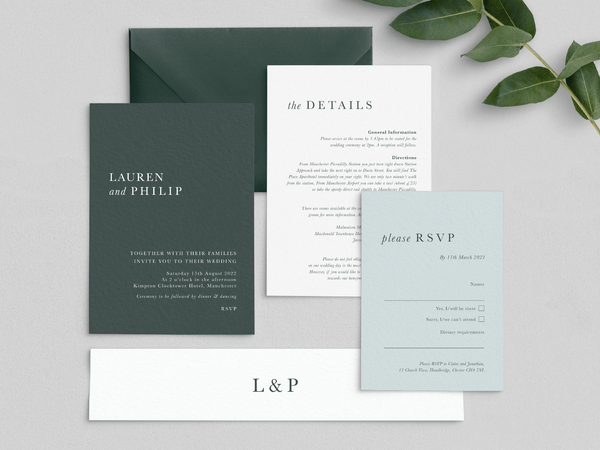 Modern Type RSVP card