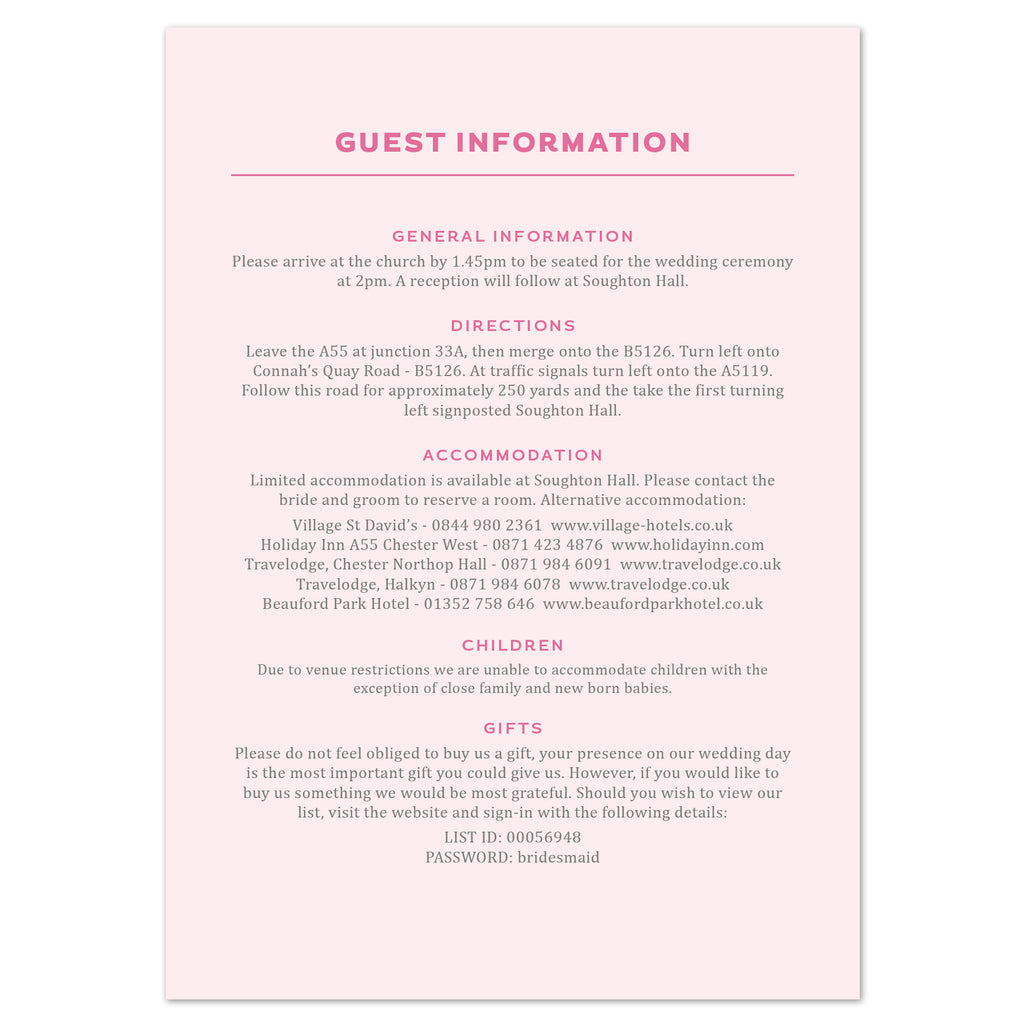 Lucy information card - Project Pretty