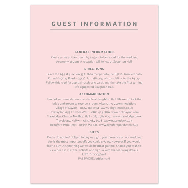 Marble information card - Project Pretty