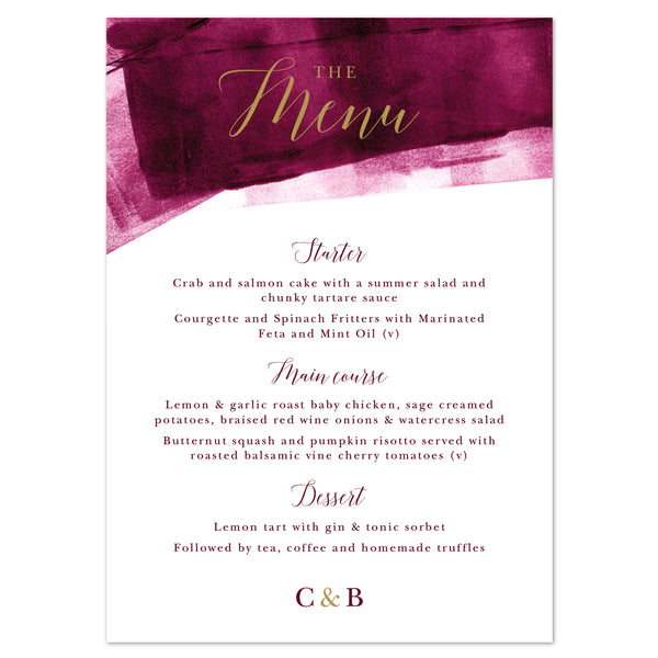 Grace Menu Cards - Project Pretty