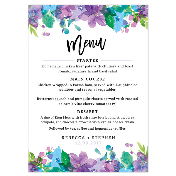 Harlow Menu Cards - Project Pretty