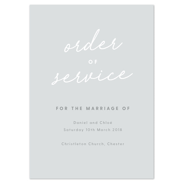 Rachel Order of Service booklets - Project Pretty